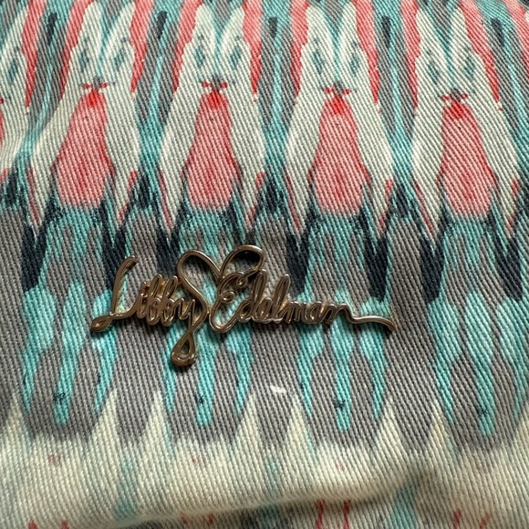 Libby Edelman Blue and Pink Patterned Shoulder Bag - Picture 2 of 8